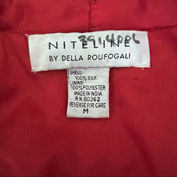 Vintage Niteline by Della Roufogali Beaded Silk Jacket Medium - Picture 7 of 7